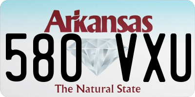 AR license plate 580VXU