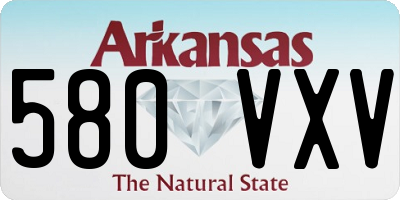 AR license plate 580VXV