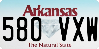 AR license plate 580VXW