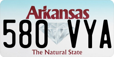 AR license plate 580VYA