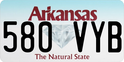 AR license plate 580VYB