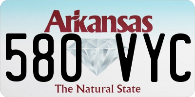 AR license plate 580VYC