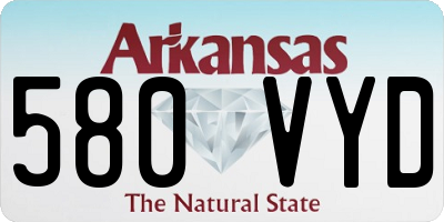 AR license plate 580VYD