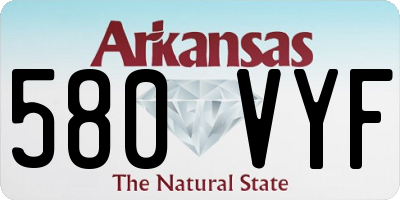 AR license plate 580VYF