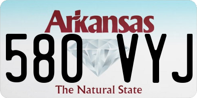AR license plate 580VYJ