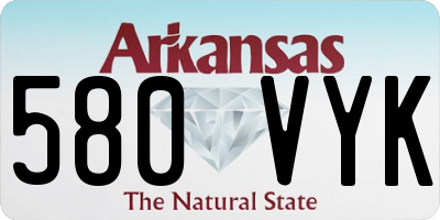 AR license plate 580VYK