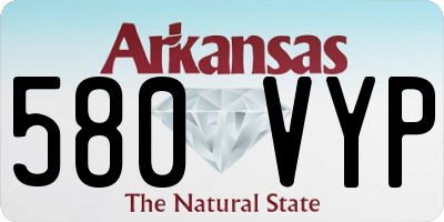 AR license plate 580VYP