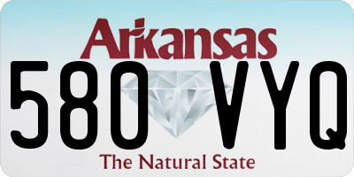 AR license plate 580VYQ