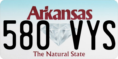 AR license plate 580VYS