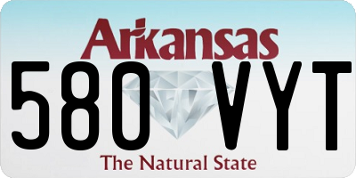 AR license plate 580VYT