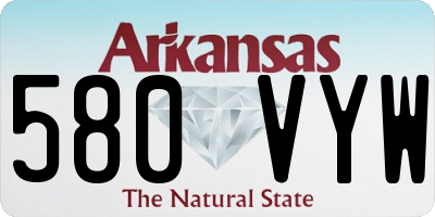 AR license plate 580VYW