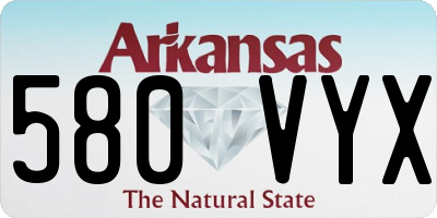 AR license plate 580VYX