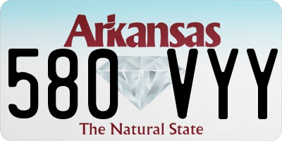 AR license plate 580VYY