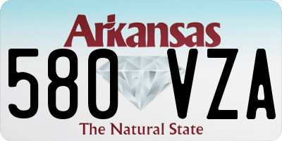 AR license plate 580VZA