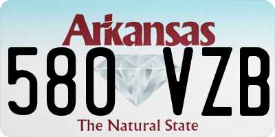 AR license plate 580VZB