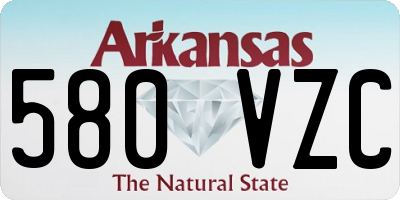 AR license plate 580VZC