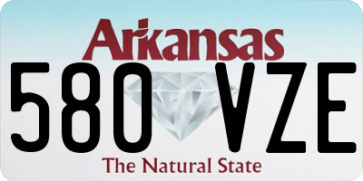 AR license plate 580VZE
