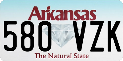 AR license plate 580VZK