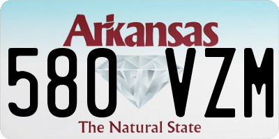 AR license plate 580VZM