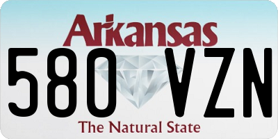AR license plate 580VZN