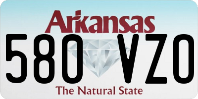 AR license plate 580VZO