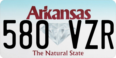 AR license plate 580VZR