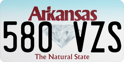 AR license plate 580VZS