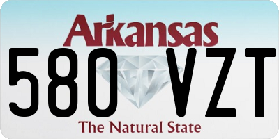 AR license plate 580VZT