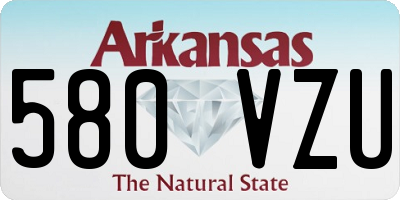 AR license plate 580VZU