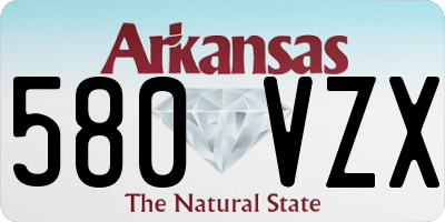 AR license plate 580VZX