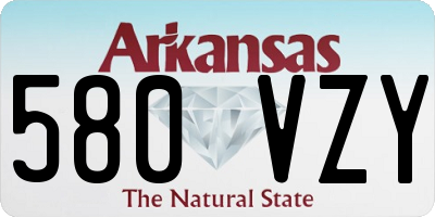 AR license plate 580VZY