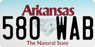 AR license plate 580WAB