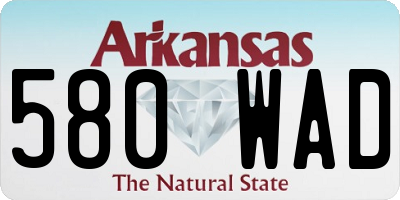 AR license plate 580WAD