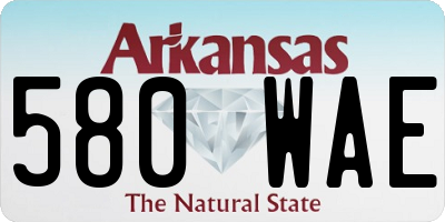 AR license plate 580WAE