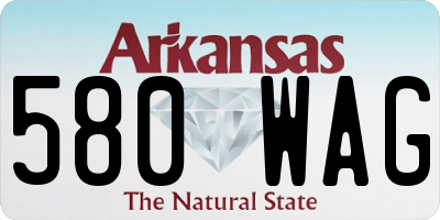 AR license plate 580WAG