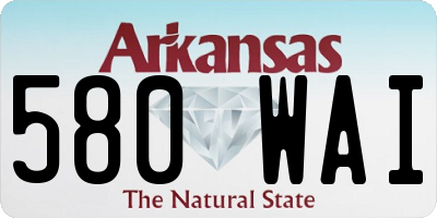 AR license plate 580WAI