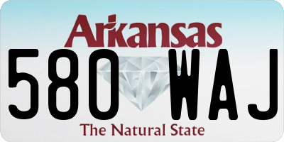 AR license plate 580WAJ