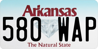 AR license plate 580WAP
