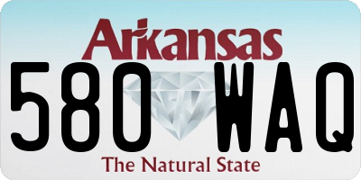 AR license plate 580WAQ