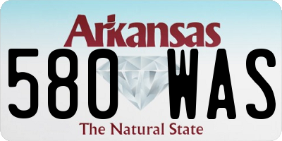 AR license plate 580WAS