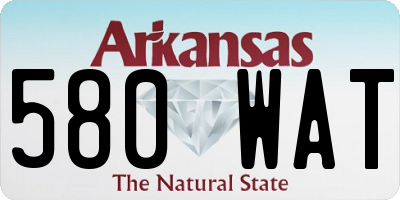 AR license plate 580WAT
