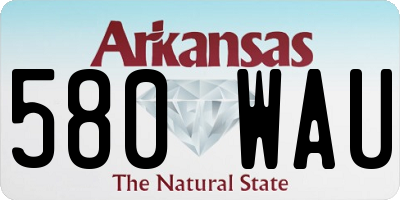 AR license plate 580WAU