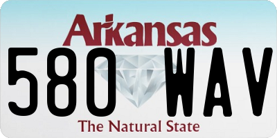 AR license plate 580WAV