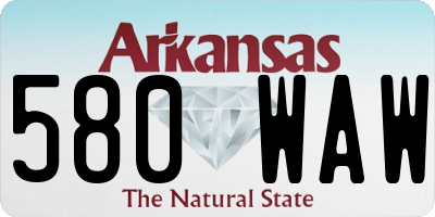 AR license plate 580WAW