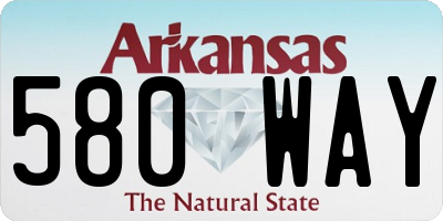 AR license plate 580WAY