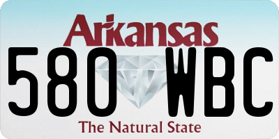 AR license plate 580WBC
