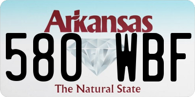 AR license plate 580WBF