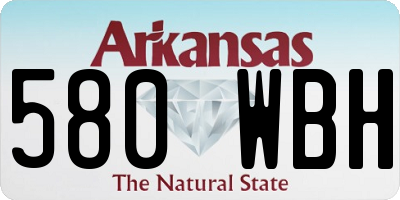 AR license plate 580WBH