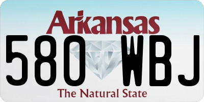 AR license plate 580WBJ