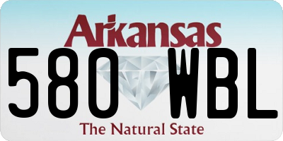 AR license plate 580WBL